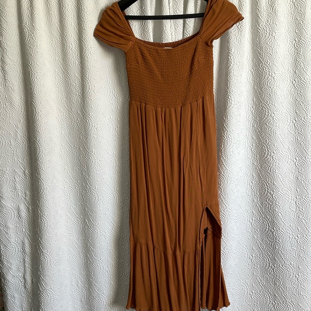 Abercrombie Burnt Orange Flowy Dress